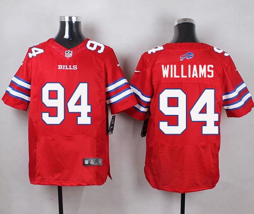 Nike Bills #94 Mario Williams Red Mens Stitched NFL Elite Rush Jersey