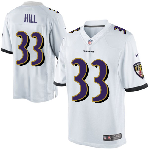 Nike Baltimore Ravens #33 Will Hill White Mens Stitched NFL New 