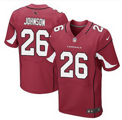 Nike Cardinals #26 Rashad Johnson Red Team Color Mens Stitched NFL Elite Jersey