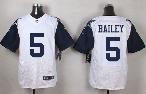 Nike Cowboys #5 Dan Bailey White Mens Stitched NFL Elite Rush Jersey