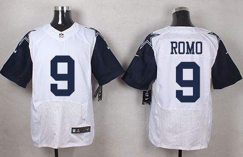 Nike Cowboys #9 Tony Romo White Mens Stitched NFL Elite Rush Jerseys