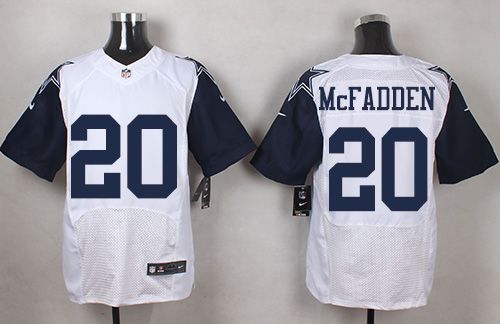 Nike Cowboys #20 Darren McFadden White Mens Stitched NFL Elite R