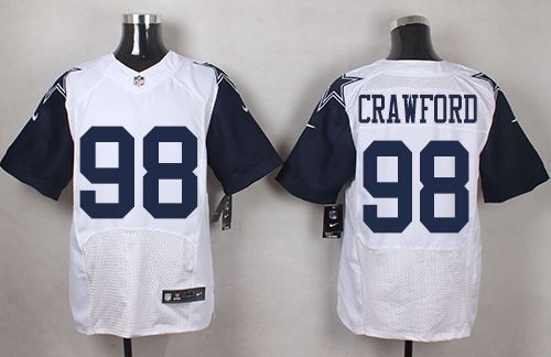 Nike Cowboys #98 Tyrone Crawford White Mens Stitched NFL Elite R