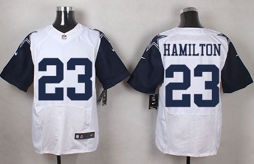 Nike Cowboys #23 Jakar Hamilton White Mens Stitched NFL Elite Rush Jerseys