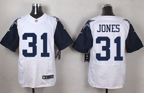 Nike Cowboys #31 Byron Jones White Mens Stitched NFL Elite Rush Jerseys