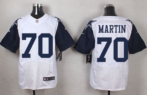 Nike Cowboys #70 Zack Martin White Mens Stitched NFL Elite Rush Jerseys