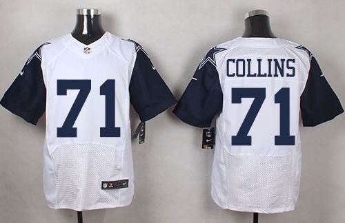 Nike Cowboys #71 La'el Collins White Mens Stitched NFL Elite Rush Jerseys