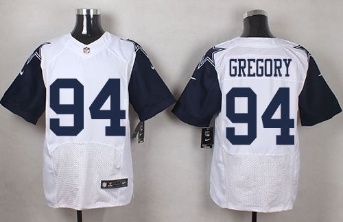 Nike Cowboys #94 Randy Gregory White Mens Stitched NFL Elite Rus