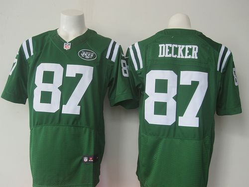 Nike Jets #87 Eric Decker Green Mens Stitched NFL Elite Rush Jer