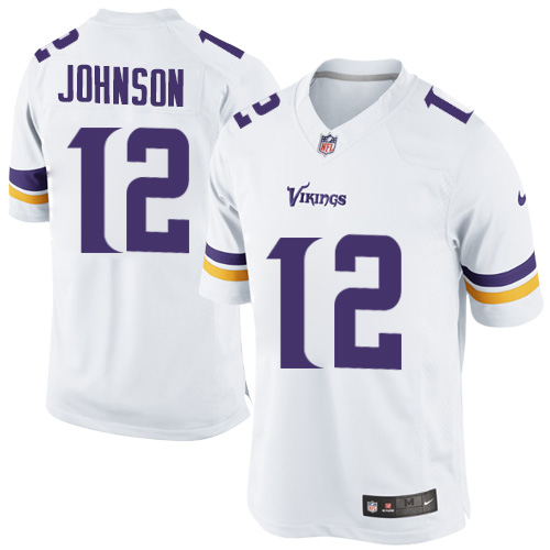 Nike Minnesota Vikings #12 Charles Johnson White Mens Stitched N