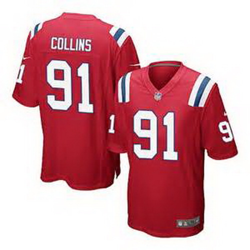 Nike New England Patriots #91 Jamie Collins Red Alternate Mens Stitched NFL Elite Jersey