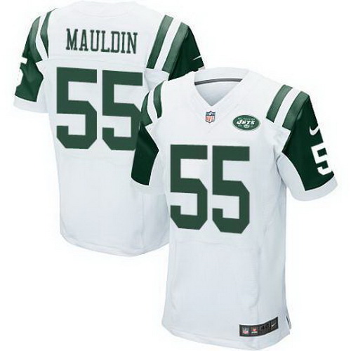 Nike New York Jets #55 Lorenzo Mauldin Mens Elite white Jersey