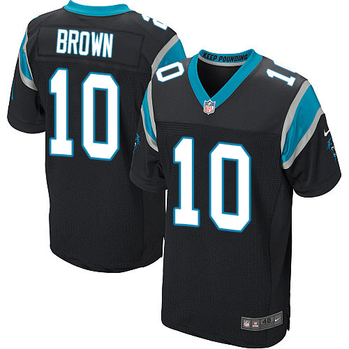 Nike Panthers #10 Corey Brown Black Team Color Mens Stitched NFL Elite Jersey