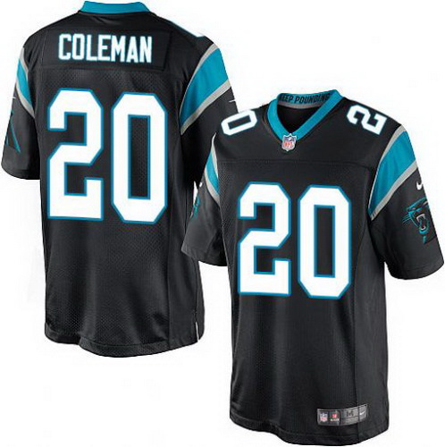 Nike Panthers #20 Kurt Coleman Black Team Color Mens Stitched NFL Elite Jersey