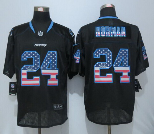 Nike Panthers #24 Josh Norman Black Mens Stitched NFL Elite USA 
