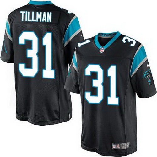 Nike Panthers #31 Charles Tillman Black Team Color Mens Stitched