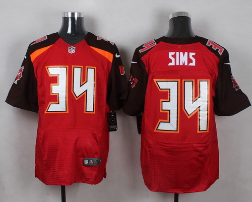 Nike Tampa Bay Buccaneers #34 Charles Sims Red Team Color Mens Stitched NFL New Elite Jersey