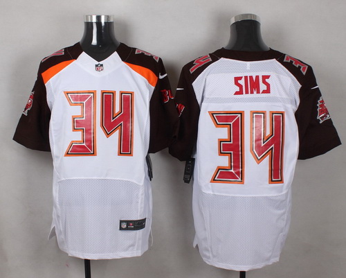 Nike Tampa Bay Buccaneers #34 Charles Sims White Mens Stitched NFL New Elite Jersey