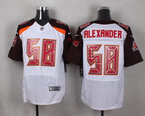 Nike Tampa Bay Buccaneers #58 Kwon Alexander White Mens Stitched NFL New Elite Jersey