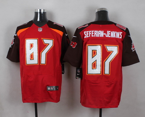 Nike Tampa Bay Buccaneers #87 Austin Seferian Jenkins Red Team Color Mens Stitched NFL New Elite Jer