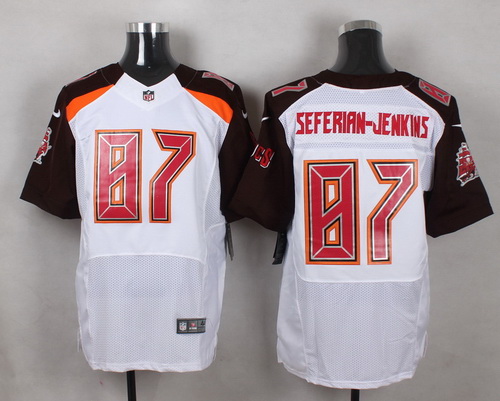 Nike Tampa Bay Buccaneers #87 Austin Seferian Jenkins White Mens Stitched NFL New Elite Jersey