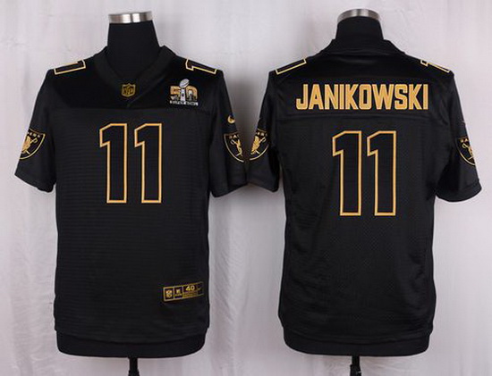 Nike Raiders #11 Sebastian Janikowski Black Mens Stitched NFL El