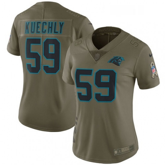 Womens Nike Carolina Panthers 59 Luke Kuechly Limited Olive 2017