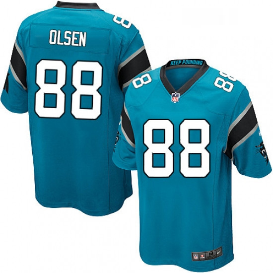 Mens Nike Carolina Panthers 88 Greg Olsen Game Blue Alternate NF