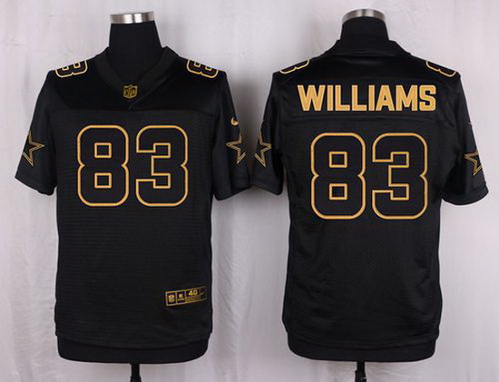 Nike Cowboys #83 Terrance Williams Black Mens Stitched NFL Elite Pro Line Gold Collection Jersey