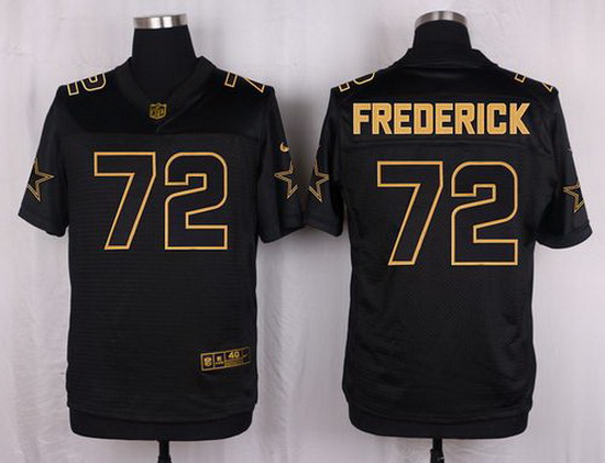 Nike Cowboys #72 Travis Frederick Black Mens Stitched NFL Elite Pro Line Gold Collection Jersey