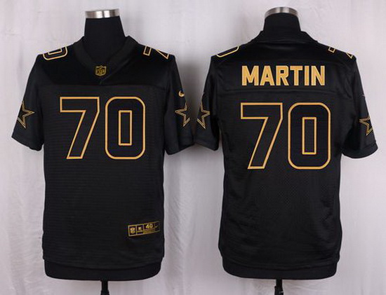 Nike Cowboys #70 Zack Martin Black Mens Stitched NFL Elite Pro L