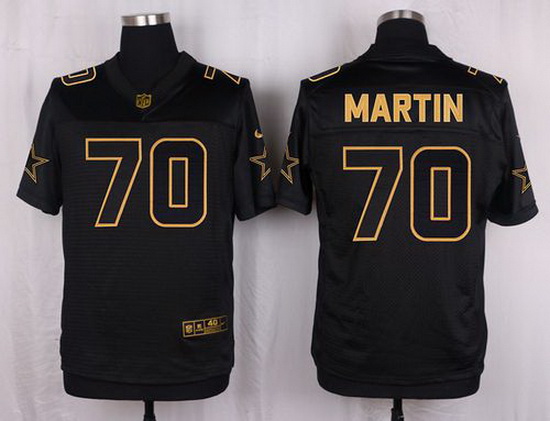 Nike Cowboys #70 Zack Martin Black Mens Stitched NFL Elite Pro Line Gold Collection Jersey