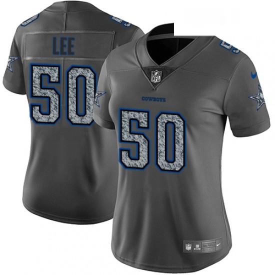 Womens Nike Dallas Cowboys 50 Sean Lee Gray Static Vapor Untouchable Limited NFL Jersey