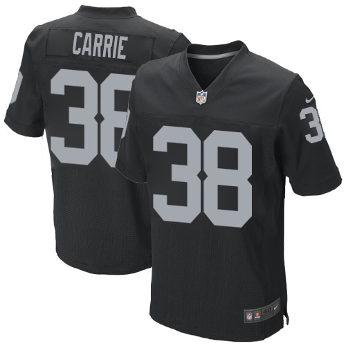 Nike NFL 38 Oakland Raiders T.J. Carrie Black Team Color Elite M