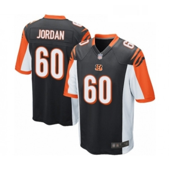 Mens Cincinnati Bengals 60 Michael Jordan Game Black Team Color Football Jersey