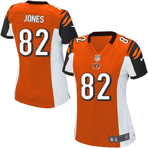 Nike Bengals #82 Marvin Jones Orange Alternate Womens Stitched N