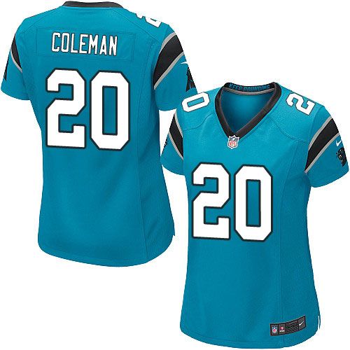 Nike Panthers #20 Kurt Coleman Blue Alternate Womens Stitched NF