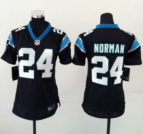 Nike Panthers #24 Josh Norman Black Team Color Womens Stitched N