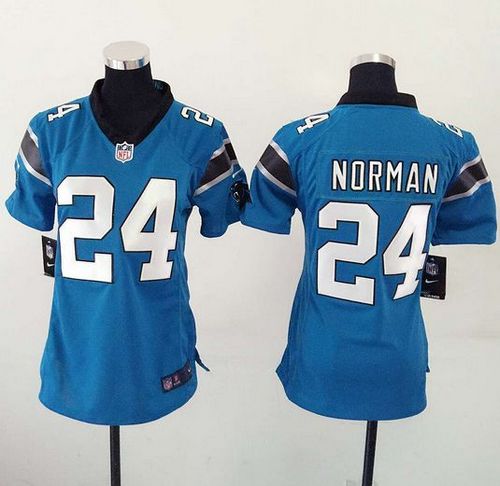 Nike Panthers #24 Josh Norman Blue Alternate Womens Stitched NFL