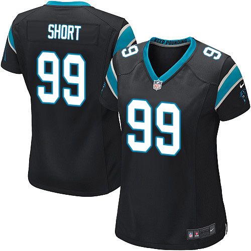 Nike Panthers #99 Kawann Short Black Team Color Womens Stitched NFL Elite Jersey