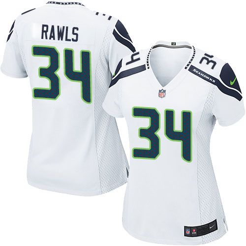 Nike Seahawks #34 Thomas Rawls White Womens Stitched NFL Elite J