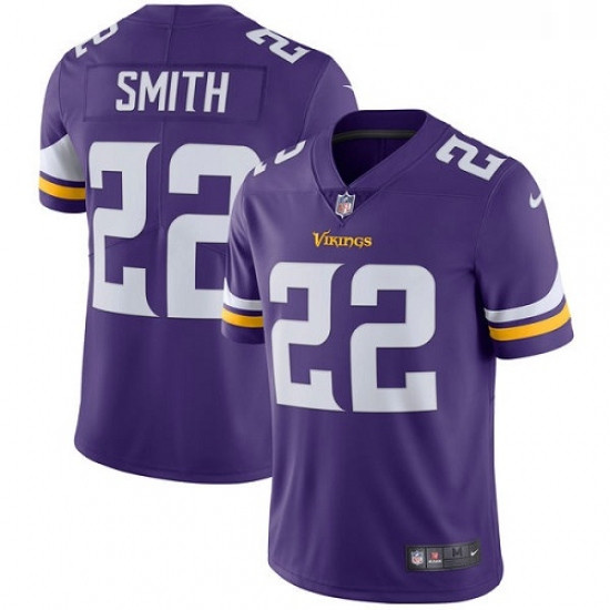 Mens Nike Minnesota Vikings 22 Harrison Smith Purple Team Color 