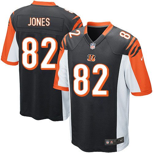 Nike Bengals #82 Marvin Jones Black Team Color Youth Stitched NFL Elite Jersey