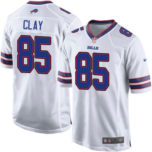 Nike Bills #85 Charles Clay White Youth Stitched NFL New Elite Jersey