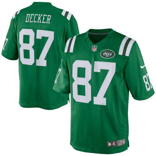 Nike Jets #87 Eric Decker Green Youth Stitched NFL Elite Rush Je