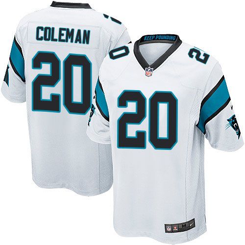 Nike Panthers #20 Kurt Coleman White Youth Stitched NFL Elite Je