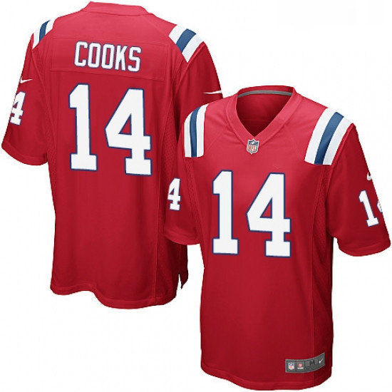 Mens Nike New England Patriots 14 Brandin Cooks Game Red Alterna