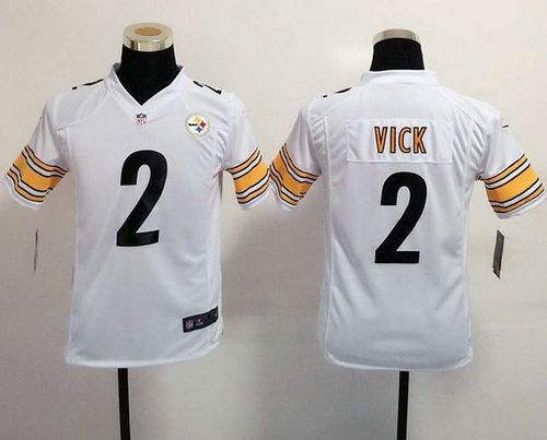 Nike Steelers #2 Michael Vick White Youth Stitched NFL Elite Jersey