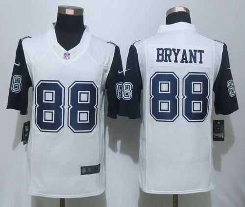 Nike Cowboys #88 Dez Bryant White Mens Stitched NFL Limited Rush Jersey