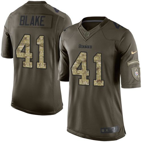 Nike Steelers #41 Antwon Blake Green Mens Stitched NFL Limited Salute to Service Jersey